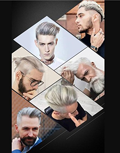 YHMWAX Fashion Silver Gray Hair Wax Pomade - Colorful Disposable Natural Hair Styling Gel for Party, Cosplay, Masquerade