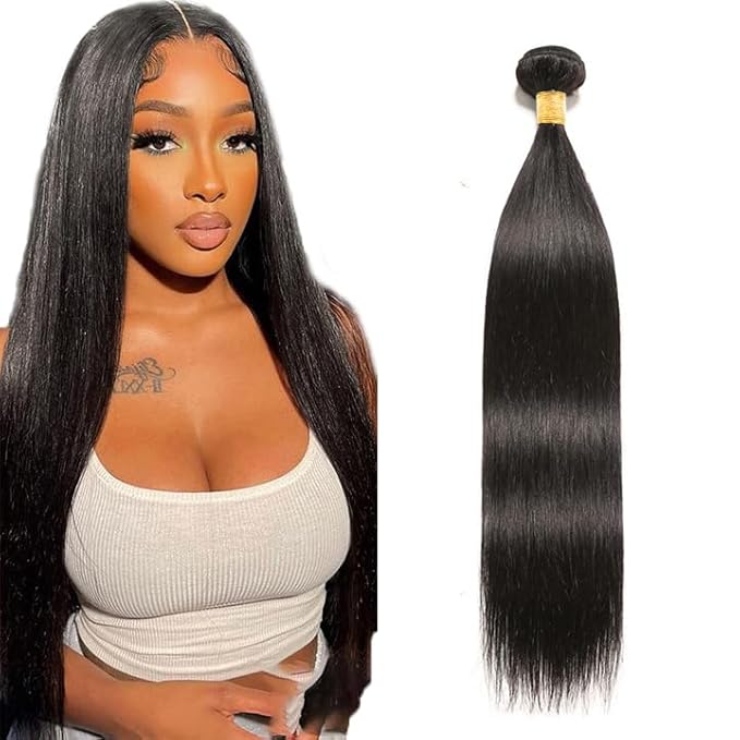 Bundles Human Hair Color 1B Straight Bundles 20 Inch Unprocessed Peruvian Virgin Remy Hair Extensions Double Weft Natural Black Straight Bundle Hair Weave 100g