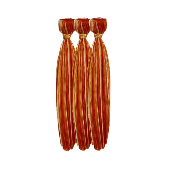 30 32 34 Inch Orange Straight Bundles Human Hair Highlight Blonde Bundle Brazilian Virgin Remy Hair Extensions Niegmeag 2 Tone Orange and Blonde Straight Bundle 300g