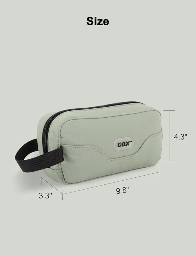 GOX Small Travel Toiletry Bag, Dopp Kit Case For Men, Multifunction Cosmetics Organizer Pouch (Mint Green)