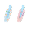2 Pcs Cute fruit hair clip for Women Girls thick,thin hair.No Bend No Crease Hair Clips for styling sectioning hair barretters fine (Peach Soda)