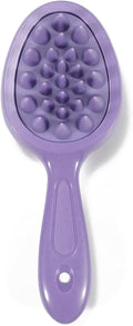 Double Sided Scalp Massager Hair Growth, Shampoo Brush Head Scalp Massager for Hair Growth Scalp Scrubber with Soft Silicone Bristles (Purple)