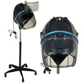 Black,A,Adjustable Hooded Floor Hair Bonnet Dryer, Machine Standing Steamer W/Wheels for Salon Home Sp Professional Hair Salon Equipment