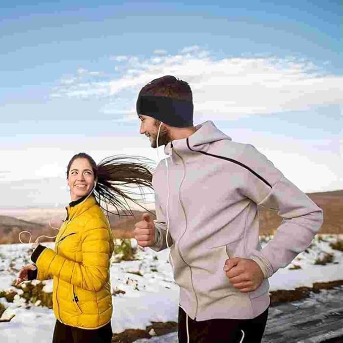 Ear Warmers for Men and Women & Ear Warmers for Cold Weather Headband (Black, One Size)