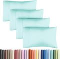 King Pillow Cases - 4 Pack - Super Soft Pillowcase Covers - Envelope Enclosure - Hotel Quality Pillow Protectors - Wrinkle Free, Shrink and Stain Resistant - Machine Washable - 20" x 40" (Spa Blue)