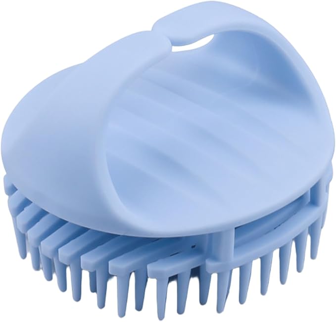 Scalp Massager Shampoo Brush,Scalp Dandruff Removal with Soft Silicone Bristles,Wet & Dry Scalp Care Head Scrubber Hair Washing,Hair Brush for Scalp Exfoliator,Comfortable for All Hair Types,Blue