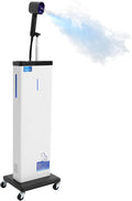 Nano Mist Hair Steamer, 9 Settings Adjustable Hair Salon Steamer, Professional Nano Mist Salon Hair Processor with 360°Swivel Wheels, 1300W Nanoscale Spray for Hair Care Hair Repair (White)