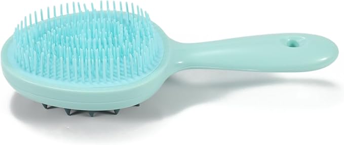 Double Sided Scalp Massager Hair Growth, Shampoo Brush Head Scalp Massager for Hair Growth Scalp Scrubber with Soft Silicone Bristles (Double Green)