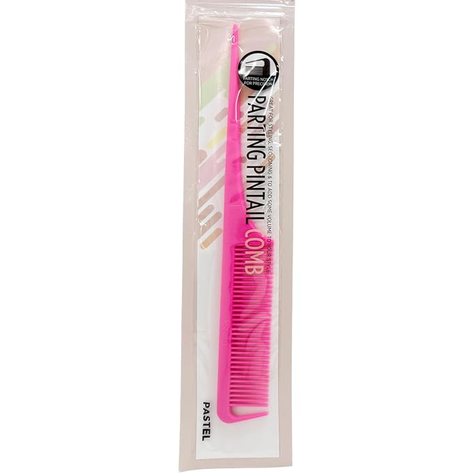 Donna Rat Tail Comb - Professional Parting Comb for Precision Styling, Ideal Rat Tail Combs for Sectioning and Hair Parting, Durable and Heat Resistant, Perfect for Salon and Home Use (PINK)