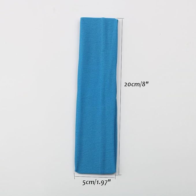 Yoga Sports Headbands,Pack of 24,Soft Elastic Stretchy Athletic Headband Workout Gym Sports Fitness Hair bands