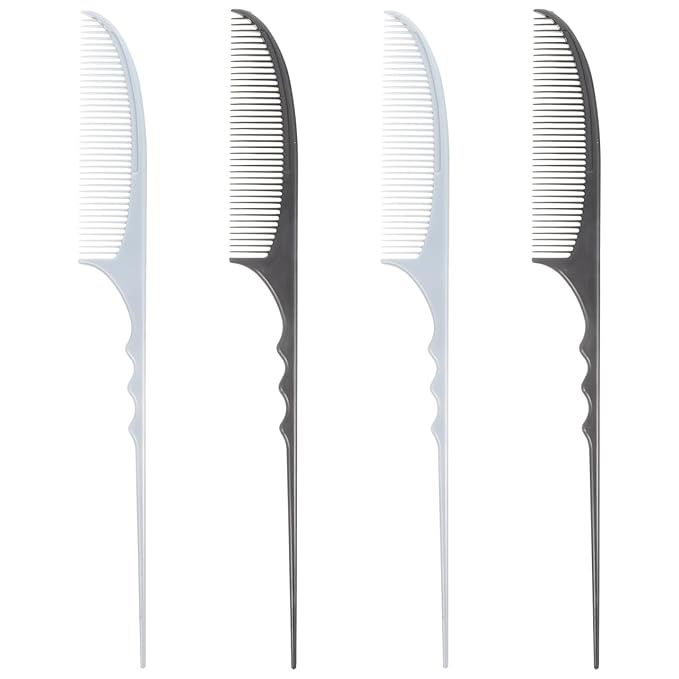 Anti-Static Pin Tail Comb 8.81 Inch Hair Styling Tool for Natural Curly Thick Hair Professional Hairdressing Comb for Sectioning and Detangling