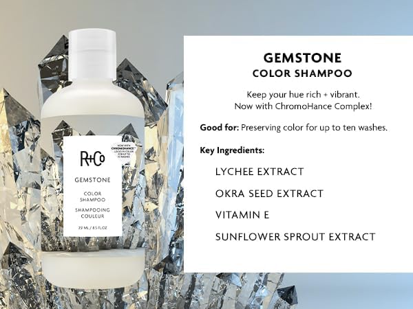 R+Co Gemstone Color Shampoo & Conditioner Set | Protects Color, Repairs & Nourishes | Vegan + Cruelty-Free | 8.5oz (Pack of 2)