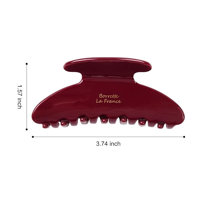 Red Hair Clips French Red Claw Clip Large Hair Claw Clips for Thick Hair Women Girls Tortoise Jaw Clips Strong Hold Durable French Banana Clip Accessories