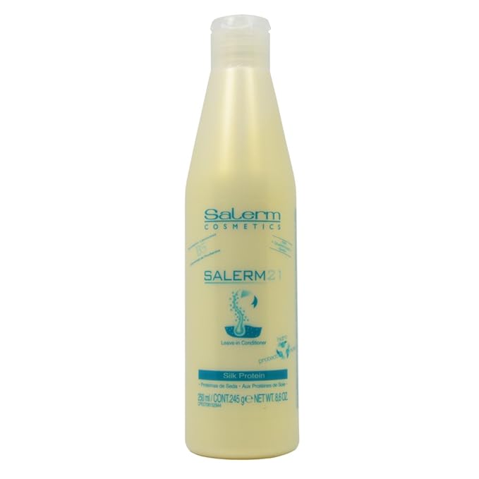 Salerm Cosmetics 21 LEAVE-IN Conditioner, B5 Provitamin Lipsomes & Silk Protein (8.6 oz - bottle size)