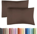 King Pillow Cases - 2 Pack - Super Soft Pillowcase Covers - Envelope Enclosure - Hotel Quality Pillow Protectors - Wrinkle Free, Fade, Shrink & Stain Resistant - Machine Washable - 20" x 40" (Brown)
