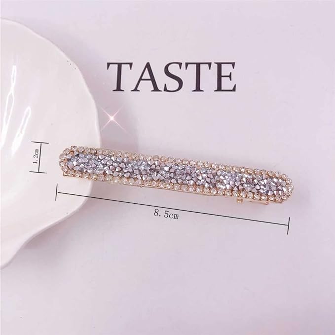 WHITEBRIDGE 4pcs Crystal Alligator Clips For Women Girls