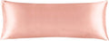 BEDELITE Satin Body Pillow Cover, Super Soft and Cooling Body Pillow Pillowcase for Hair and Skin, Breathable Silky Full Long Pillowcase Cover(20"x54", Coral)