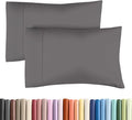 King Pillow Cases - 2 Pack - Super Soft Pillowcase Covers - Envelope Enclosure - Hotel Quality Pillow Protectors - Wrinkle Free, Shrink and Stain Resistant - Machine Washable - 20" x 40" (Dark Grey)