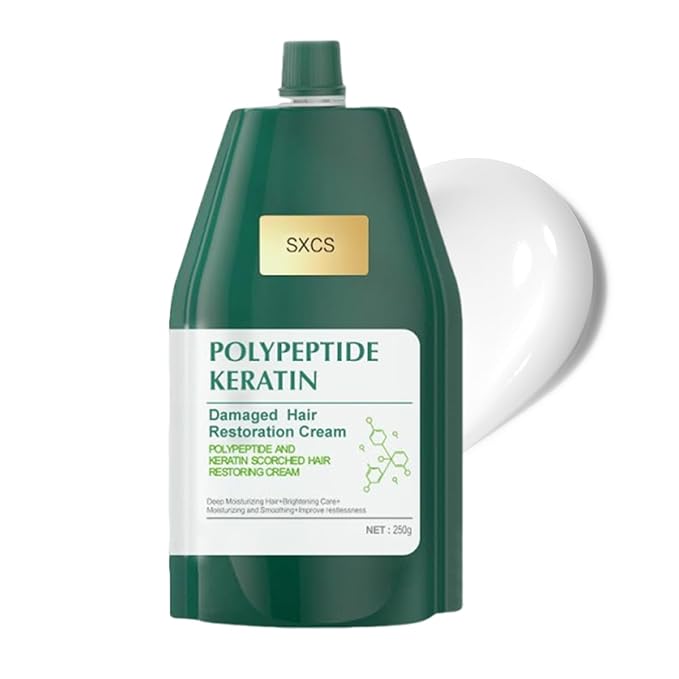 Polypeptide Keratin Hair Mask for Damaged Hair - Keratin Hair Treatment, Deep Conditioning Hair Mask for Dry Damaged Hair and Growth, Hydrating & Repairing, Mascarilla Para El Cabello (1 PC)