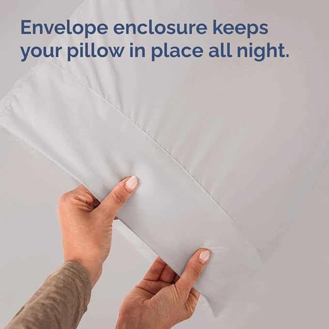 Queen Pillow Cases - 2 Pack - Super Soft Pillowcase Covers - Envelope Enclosure - Hotel Quality Pillow Protectors - Wrinkle Free, Shrink & Stain Resistant - Machine Washable - 20" x 30" (Light Grey)