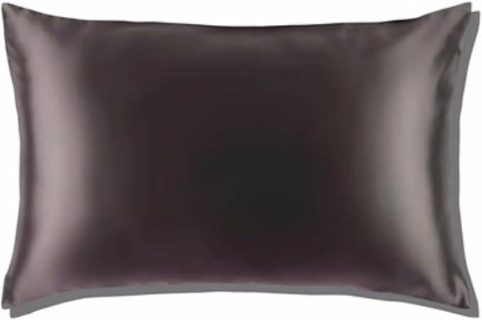 Premium Silk Pillowcase for Hair and Skin Made in USA, 100% 22 Momme Mulberry Silk King Size Pillow Cases with Zipper, Hypo Allergenic Pillow Case, 1pc 20"x36" (King, Slate Grey)