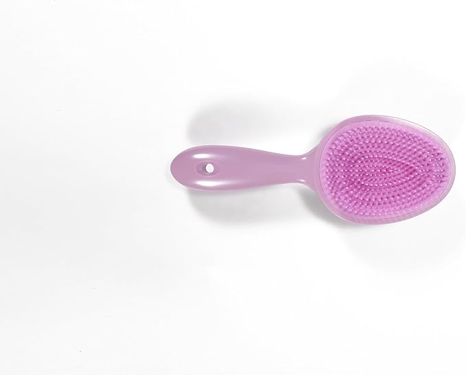 Double Sided Scalp Massager Hair Growth, Shampoo Brush Head Scalp Massager for Hair Growth Scalp Scrubber with Soft Silicone Bristles (Double Purple)