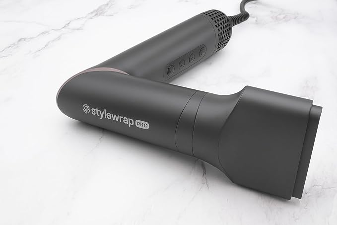 SRILabs StyleWrap Pro 7-in-1 Coanda Air Hair Multi Styler Dryer Brush in Gray with Negative Ions, Light Foldable Design, Quiet Brushless Motor, Aviation-Grade Aluminum, Memory Function