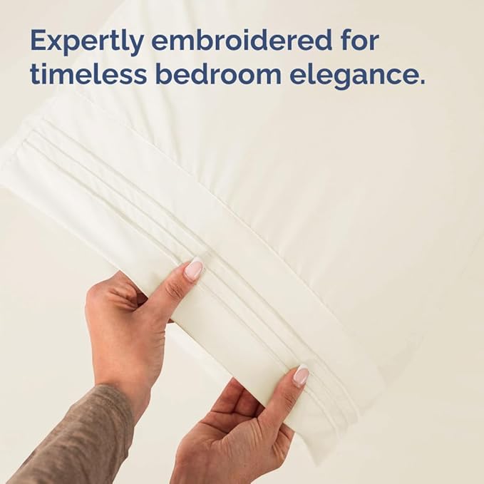 Queen Pillow Cases Set of 10 - Ultra Soft Hotel Quality Pillowcase Covers - Comfy, Cozy & Wrinkle Free - Shrink, Stain and Fade Resistant - Machine Washable Pillow Protectors - 10 Pcs Set - Off White