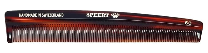 #60 Handmade Narrow Tooth Comb Tortoise Havana Acetate Fine Straight Thin Detangling Parting Grooming Teasing Hair Styling Hairdresser Barber Hairdressing Wet Dry Pocket Travel Women Men Kids