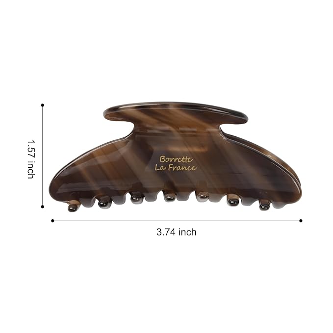 French Hair Clips Brown Large Hair Claw Clips for Thick Hair Women Girls Tortoise Jaw Clips Strong Hold Durable French Banana Clip Accessories