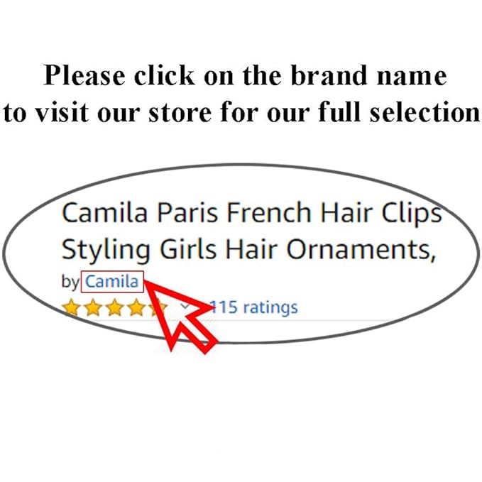 Camila Paris CP2399 French Hair Clips, Large Side Slide Hair Clips for Long Curly Wavy Hair, Strong Hold No Slip Grip, Girls Hair Claw Clips for Women, Styling Girls Hair Accessories, Made In France