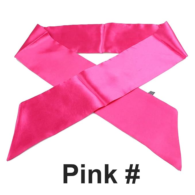 XTREND Women's Satin Edge Scarves for Hair Laying Scarf for Lace Wig Non Slip Wrap Wigs Grip Band for Yoga, Makeup, Facial, Sport, Satin Scarf for Natural Hair (1 pc, Pink#)