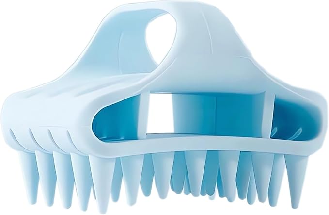 Gentle Scalp Massager,Silicone Scalp Scrubber for Any Hair Type,Soft Scalp Brush for Wet & Dry Use,Head Massage Stress Relax Easy to Hold Hair,Scalp Massager Tool(Blue)