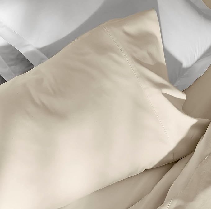 Boll & Branch Signature Hemmed Pillowcase Set - King, Natural - Luxury 100% Organic Cotton - Buttery Soft and Breathable - Softer with Every Wash - 2 Pillowcases Included