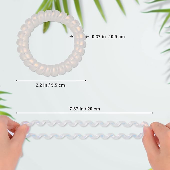 JessLab Spiral Hair Ties for Women, 10-Pack Traceless No-Damage Ponytail Holders, Coils Hair Bands for Girls, Assorted Colors