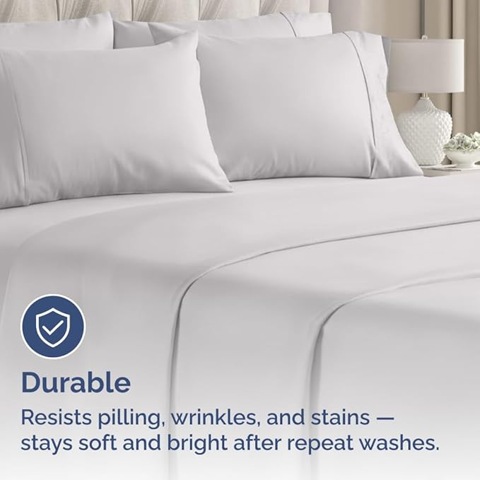 Standard Pillow Cases - 4 Pack - Super Soft Pillowcase Covers - Envelope Enclosure - Hotel Quality Pillow Protectors - Wrinkle Free, Fade & Stain Resistant - Machine Washable - 20" x 26" (French Grey)