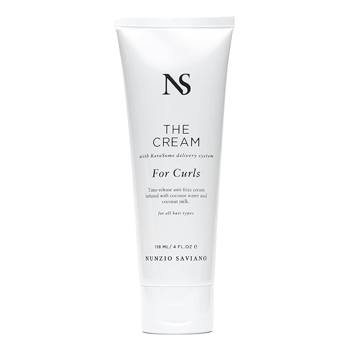 Nunzio Saviano The Cream for Curls – 118ml | Curl Treatment for Curly, Wavy Hair | Lightweight, Frizz Control and Long-Lasting Hold | Styling made easy with Coconut Water for Soft, Defined Curls