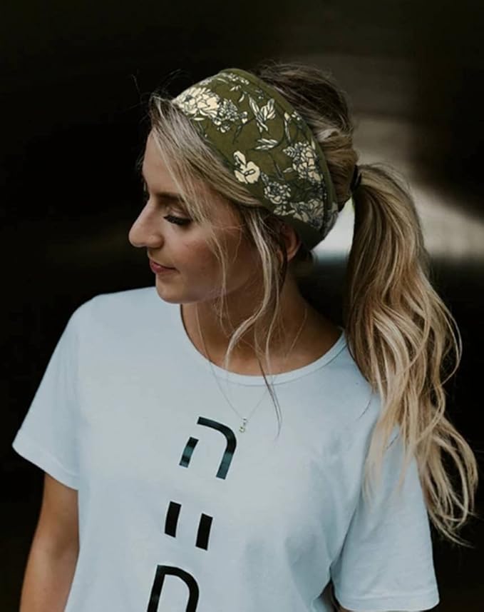 AKTVSHOW Boho Headbands for Women Fashion Wide Headband Non-Slip Head Band for Women's Hair Wide Thick Sweat Hair Bands, Trendy Hair Accessories for Women's