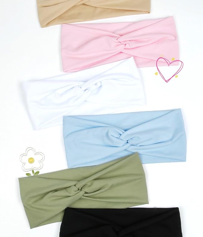 TERSE Headbands for Women Non Slip: Twist Head Bands for Women's Hair Trendy Solid Color