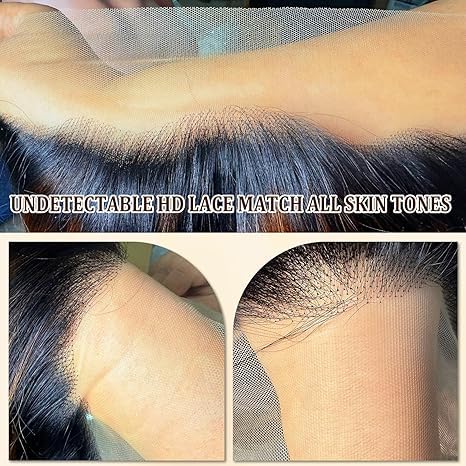 13x6 Ombre Lace Front Wig Human Hair Pre Plucked 200% Density HD Transparent Frontal Human Hair Wigs for Women Bleached Knots with 1b/27 Color Baby Hair 26inch