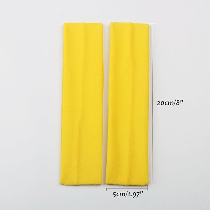 Yoga Sports Headbands,Pack of 24,Soft Elastic Stretchy Athletic Headband Workout Gym Sports Fitness Hair bands