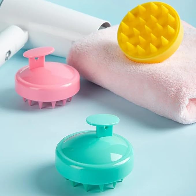 Silicone Scalp Massager for Hair Growth – Shampoo Brush for Shower, Dandruff & Dry Scalp Relief – Soft Silicone Hair Scrubber Green