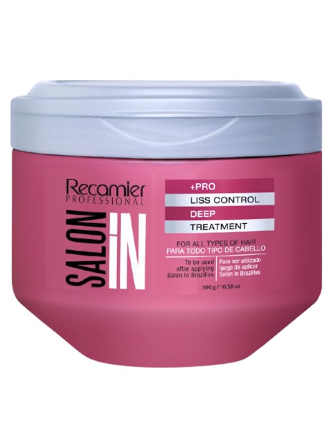 Salon In Recamier Liss Control Deep Treatment Mask – 10.58 oz | Anti-Frizz & Smoothing Hair Mask with Keratin & Silk Proteins