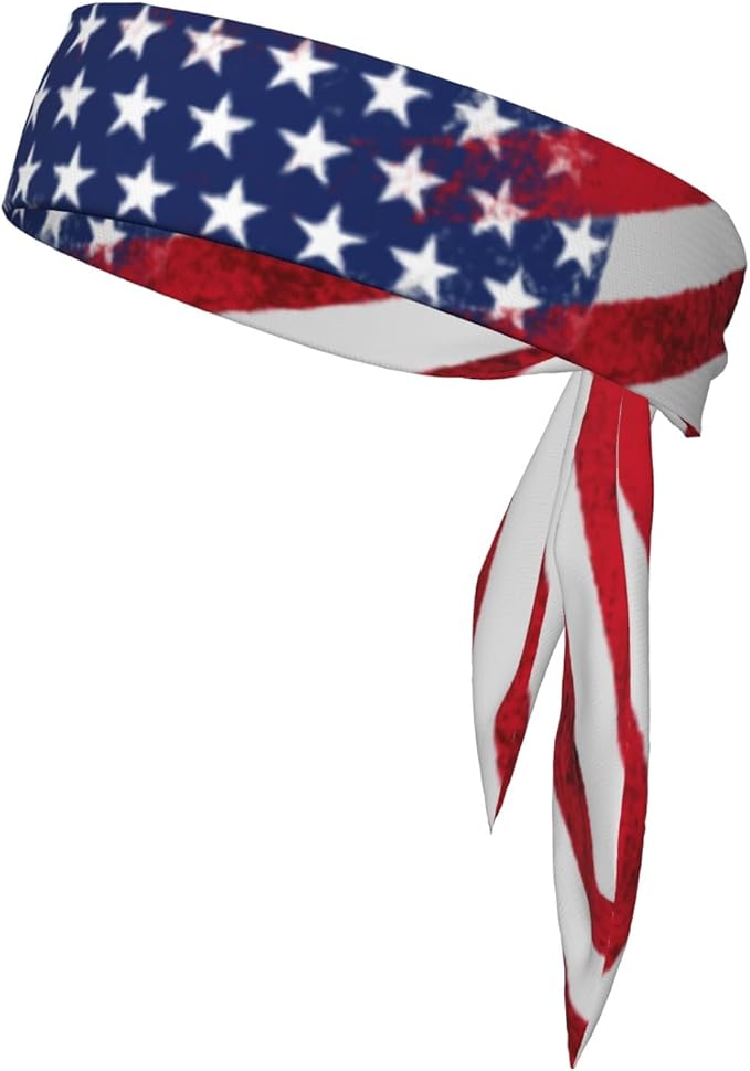Sports Tie Headband Bandana Running Athletic Sweat Band Elastic Adjustable Sport Head Tie for Men Women Head Ties Ninja Tie Headbands Tennis Sweatbands Soccer Basketball Teams Running Head Band