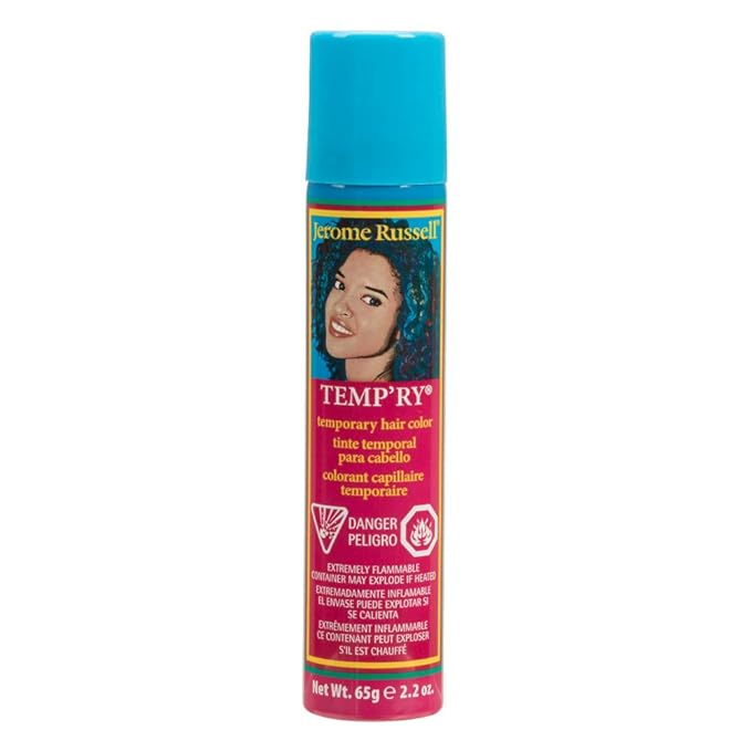 Jerome Russell Dark Brown Hair Tint Spray - Intense, Spray-On, Instant Vivid, Fast-Drying, Non-Sticky, Travel Size Temporary Hair Dye, 2.2 oz