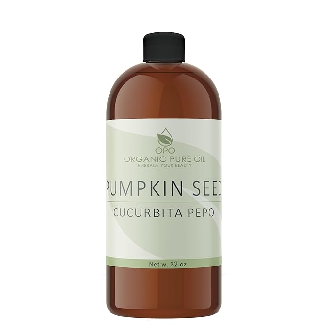 Pumpkin Seed Oil - 32 oz - Pure, Unrefined, All Natural, Non-GMO, Pumpkin Oil Perfect for Hair, Skin, Nails, Body Scalp, Facial Care Moisturizer - Hydrating & Nourishing - Packaging May Vary