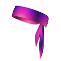 Men's Women Lovely Sports Sweatband Hair Decor for Sports Athletic Spa, Elastic Multipurpose Beautiful Purple Glitter Sparkles Pattern Head Ribbon Headwear