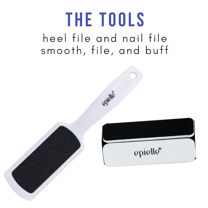 Epielle Mani-Pedi Care Kit, 6 Pampering Spa Essentials, Nail Buffing, Hand and Foot Care, At-Home Spa Kit, Self Care Gifts for Women, Korean Skin Care Set, Stocking Stuffers