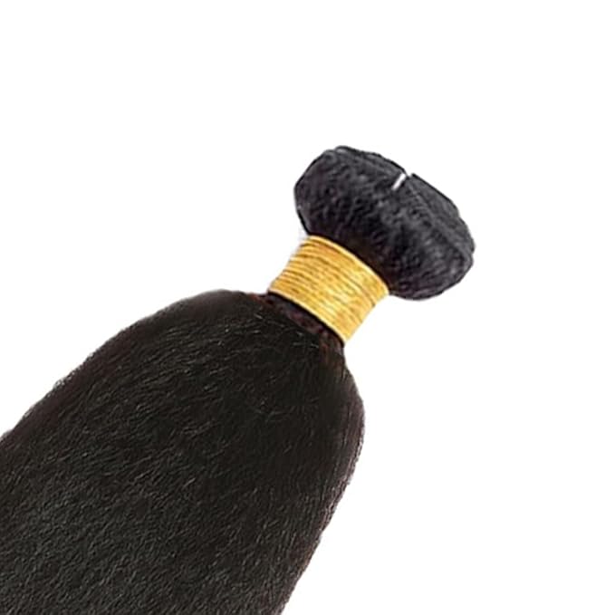 Yaki Straight Bundles Human Hair Natural Black Bundles Brazilian Unprocessed Virgin Remy Hair Single Bundle 20 Inch Double Weft Niegmeag Hair Weave