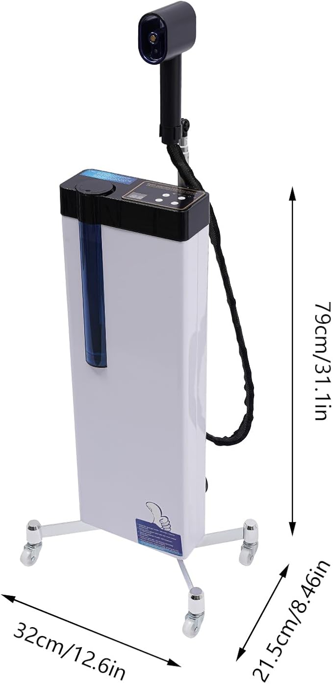 3 in 1 Hair Steamer, Salon Nano Steamer for Deep Conditioning, with Digital Touch Panel Rolling Base, for Hair Texture or Repair, Replenish nutrients, 1300w